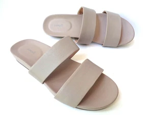 PUREGJILL by J JILL US 8.5M Taupe Leather Slide Sandals Shoes - Imagen 1 de 8