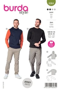 Burda Style Men's Classic Sweatshirt Sewing Pattern B6064 - Picture 1 of 2