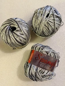 3 Knäuel Spangle Silver Celebration 75 % Metallic/25 % Nylon Garn, 164 Yds Ea - Bild 1 von 3