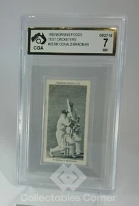1953 Morning Foods Don Bradman Card Graded 7 - Bild 1 von 2