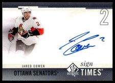 2010-11 SP Authentic Sign of the Times Jared Cowen Auto Ottawa Senators #SOT-JC