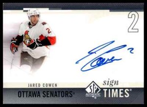 2010-11 SP Authentic Sign of the Times Jared Cowen Auto Ottawa Senators #SOT-JC