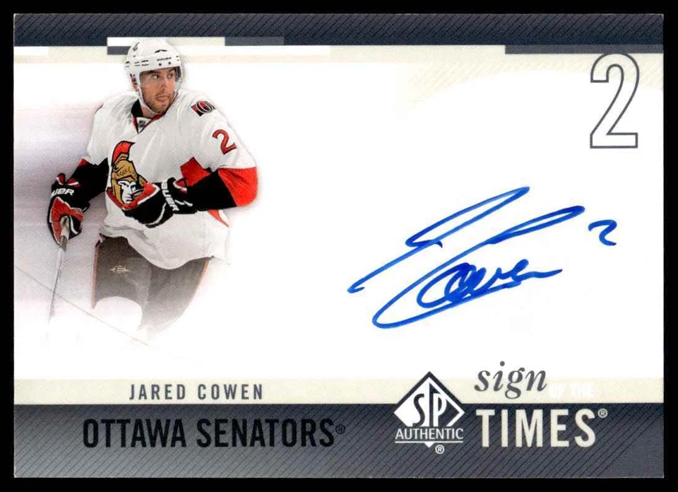 2010-11 SP Authentic Sign of the Times Jared Cowen Auto Ottawa Senators #SOT-JC - Image 1 of 2