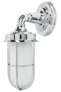 Norwell Lighting 1425-CH-SO Compton Wall Sconce Chrome Opal Glass - Picture 1 of 2
