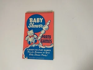 Vintage 1957 Baby Shower Party Games Unused Retro Spiral W/ 3 Games For Up To 20 - Picture 1 of 6
