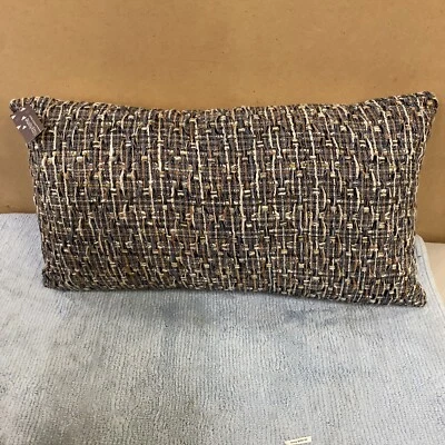 Rizzy Home Cotton Fabric Pillow In Multi Color PILT11397NVMU1426 24x12in NWT @ - Image 1 of 3