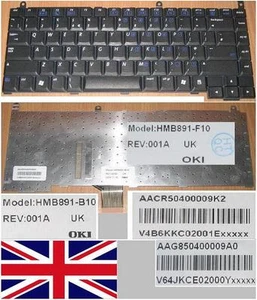 CLAVIER QWERTY UK GATEWAY MX7000 7000 HMB891-B10 HMB891-F10 AACR50400009K2 Noir - Foto 1 di 1