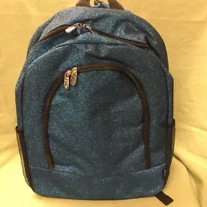 New N Gil 17”x13” School Back Pack in Royal Blue Glitter - Picture 1 of 6