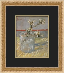 Vincent Van Gogh Spring of Flowering Almond in a Glass Custom Framed Print - Photo 1 sur 2