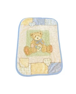 Vintage Patches Teddy Bear Baby Blanket - Bild 1 von 9
