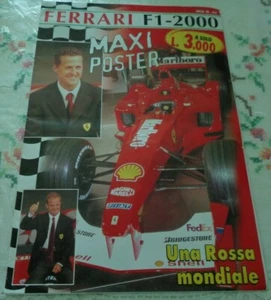FERRARI F1 - 2000 UNA ROSSA MONDIALE CON MAXI POSTER 89 X 66 - Imagen 1 de 2