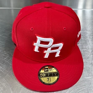 Puerto Rico Flag Patch World Baseball Classic New Era 59FIFTY Fitted Hat 7 1/2 - Picture 1 of 6