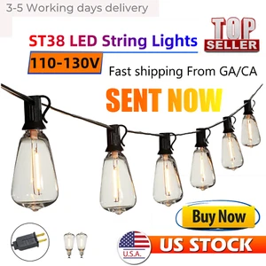Outdoor String Lights (50 Ft) Shatterproof And Waterproof Heavyduty Led Outdoor - Picture 1 of 13
