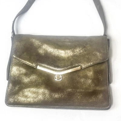 Botkier Gold Leather Purse Bag 11"x 8.25" - Image 1 of 4