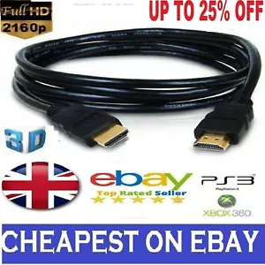 PREMIUM GOLD HDMI Cable 2.0 High Speed 0.5M/1M/2M/3M- 5M-10M 4K 2160p 3D - Picture 1 of 17