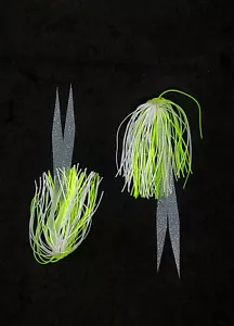 Silicone Fishing Skirt 4"in/10 cm Glow Tails Fishing Lure Teaser Micro Tackle DY - Picture 1 of 36