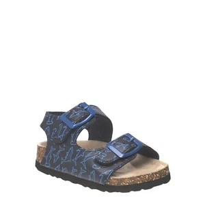 Rugged Bear Toddler Boy's Cork Shark Print Footbed Sandals, Blue, Size 10 - Picture 1 of 5
