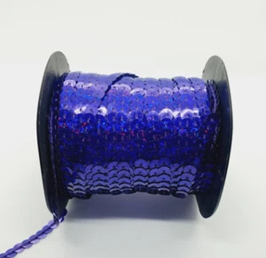 Schnur zum Aufnähen PAILLETTEN 6mm Hologramm lila Pailletten Schneiderborte Borte  - Bild 1 von 1