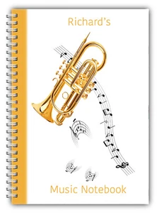 A5 NOTEBOOKS PERSONALISED/50 LINED PAGES / MUSIC NOTEBOOK PAD STUDENT GIFT 4 - Picture 1 of 2