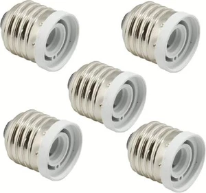 5-Pack Light Bulb Socket Reducer Medium Base E26 to Candelabra E12 Adapter - Picture 1 of 13