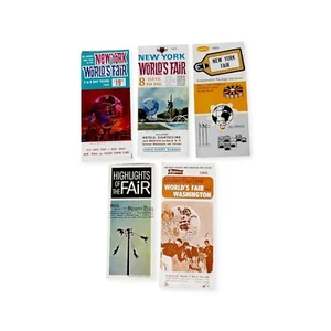 Lot of 5 1964-65 NY World's Fair Brospects, Guide, Map, Discount Book -see list - Bild 1 von 12