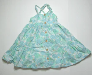 TOMMY BAHAMA Girls 2T Sleeveless Fully Lined Spaghetti Strap Tropical Sundress - Picture 1 of 5