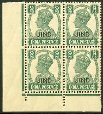 India - Jind  1942-43   Scott # 167  Mint Never Hinged Corner Block
