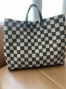 Clare V Tote - RARE!! Checkered Black With Green - Picture 1 of 4