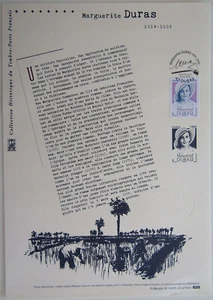 Document Philatélique 1er Jour : 10 2014 - Marguerite Duras Romancière - Imagen 1 de 1