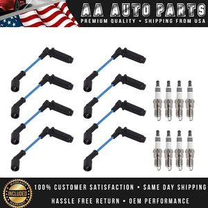 8mm 45° Energy Wireset + 8 Spark Plug for Chevy GMC 1500 V8 LS Vortec 41-110 - Picture 1 of 1