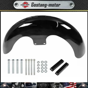 23" Wrap Front Fender Gloss Black For Touring Road King Electra Glide FLHR FLHT - Picture 1 of 10