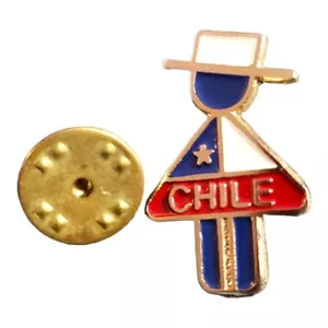 PIN DE RECUERDO DE COLECCIÓN CHILE ESMALTE ROJOAZUL Y BLANCO JOYERÍA DE PATRIMONIO - Imagen 1 de 8