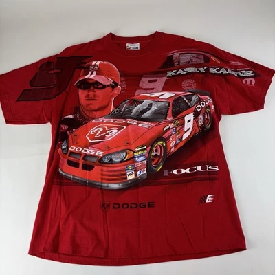 Camiseta Kasey Kahne Estampada Completa Roja NASCAR Chase Auténtica Grande De Colección Algodón Foto 1 de 4