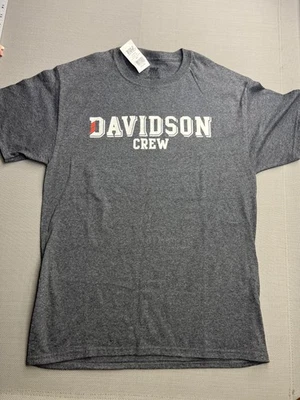 Camisa Davidson Wildcats Para Hombres Mediana Gris Carbón NCAA Crew Team Remo Camiseta Foto 1 de 4