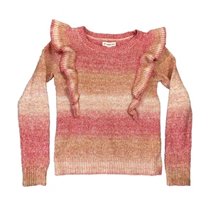 Tucker + Tate Ombre Sweater Long Sleeve Ruffled Pull Over Multicolor Size 7 - Picture 1 of 7