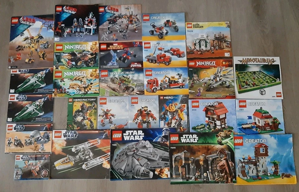Lego Instruction Manual Lot (27) Mixed STAR WARS Ninjago Creator Hero Factory - Image 1 of 4