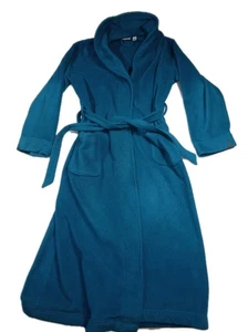 Vintage L.L. Bean Robe Teal Women’s Medium Fleece Long comfortable Cozy Fall - Picture 1 of 8