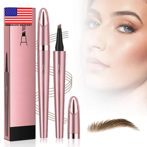Augenbrauen Tattoo Stift 4 Gabelspitze 3D Microblading, 2024 Neu Wasserdicht Augenbrauen Pe - Bild 1 von 8