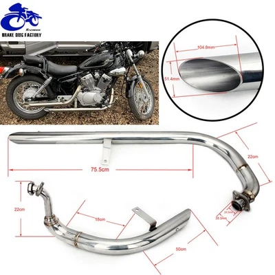 For Yamaha Virago 250 V Star 250 XV250 88-23 Full Exhaust System Pipes Silencer - Image 1 of 4