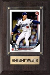 Yoshinobu Yamamoto Los Angeles Dodgers 2025 2024 Topps Bowman 4x6 Gift Plaque - Picture 1 of 5