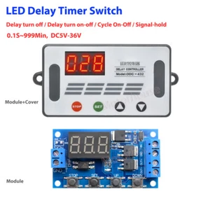 Timer ciclo LED digitale DC 5V-24V 12 V ritardo interruttore accensione/spegnimento modulo relè tempo - Foto 1 di 5