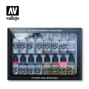 PINTURAS AERÓGRAFO - VALLEJO MODELO EFECTO AIRE METÁLICO - BOTELLAS 16 x 17ml - 71181 - Imagen 1 de 1