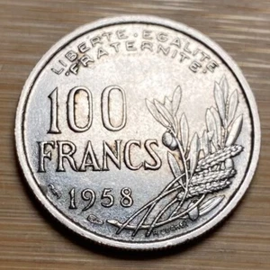 BELLE PIECE DE 100 FRANCS COCHET 1958 (1226) DIFFICILE À TROUVER !!!!! - Imagen 1 de 2