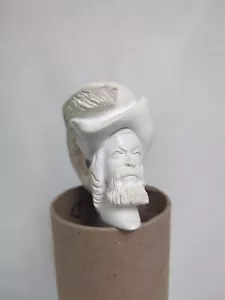 Pipa vintage de espuma de mar para tabaco sultán barbudo pirata con cabeza de pluma - Imagen 1 de 22