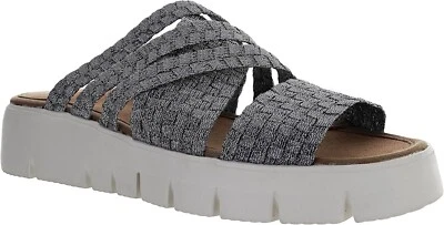 Sandalia Bernie Mev FX Kate para mujer EE. UU. 10 gris espuma viscoelástica plataforma deslizable KHD379 Foto 1 de 4