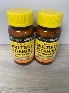 Mason Natural Daily Multiple Vitamins with Minerals 2 Bottles - 60 Tablets Each - Picture 1 of 3