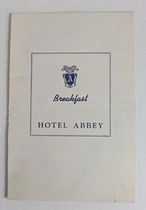 1945 Menu Hotel Abbey, New York Breakfast Menu - Picture 1 of 3