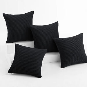 Crushed Velvet Cushion Covers OR Filled Cushions 18''x18'' Sofa Pillows Set Of 4