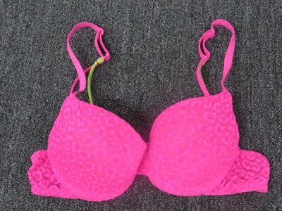 Sujetador No Boundaries para mujer 32B rosa con aros encaje acolchado pushup Foto 1 de 4
