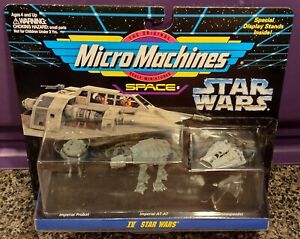 Star Wars Micro Machines IV with Imperial AT-AT & Snowspeeder & Imperial Probot.